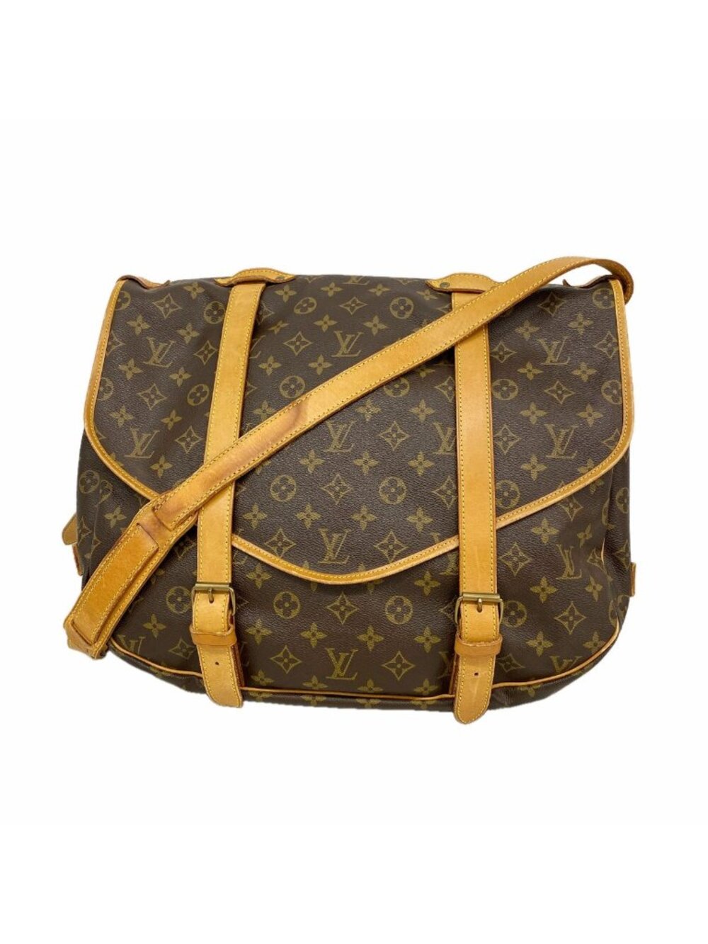 Louis Vuitton Shoulder Bag Monogram Saumur 43 Brown